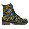 Graffiti Text Print Pattern Work Boots-grizzshop