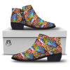 Graffiti Wall Print Ankle Boots-grizzshop