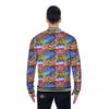 Graffiti Wall Print Baseball Jacket-grizzshop