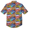 Graffiti Wall Print Button Up Shirt-grizzshop