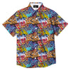 Graffiti Wall Print Button Up Shirt-grizzshop