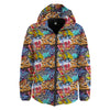 Graffiti Wall Print Down Jacket-grizzshop