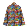 Graffiti Wall Print Men's Blazer-grizzshop