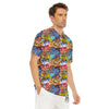 Graffiti Wall Print Men's Golf Shirts-grizzshop