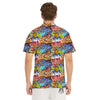 Graffiti Wall Print Men's Golf Shirts-grizzshop