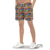 Graffiti Wall Print Men's Gym Shorts-grizzshop