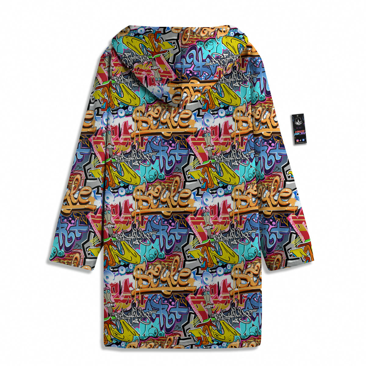 Graffiti Wall Print Men's Windbreaker Jacket-grizzshop