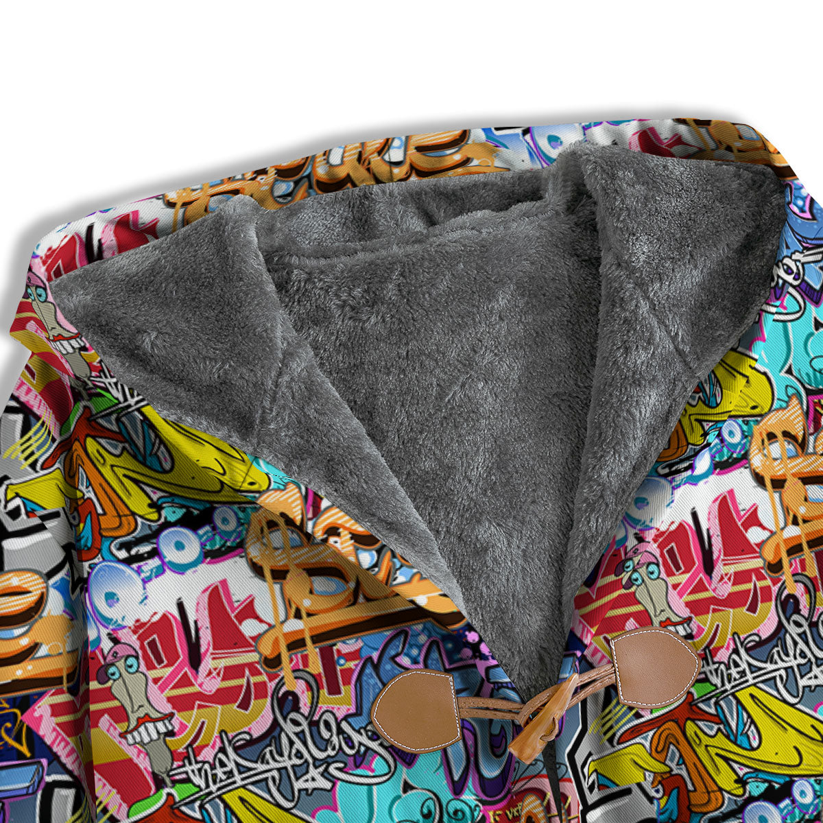 Graffiti Wall Print Men's Windbreaker Jacket-grizzshop