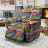 Graffiti Wall Print Recliner Slipcover-grizzshop