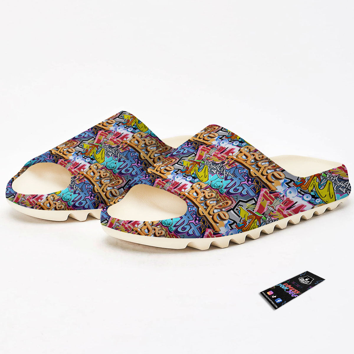 Graffiti Wall Print Sandals-grizzshop