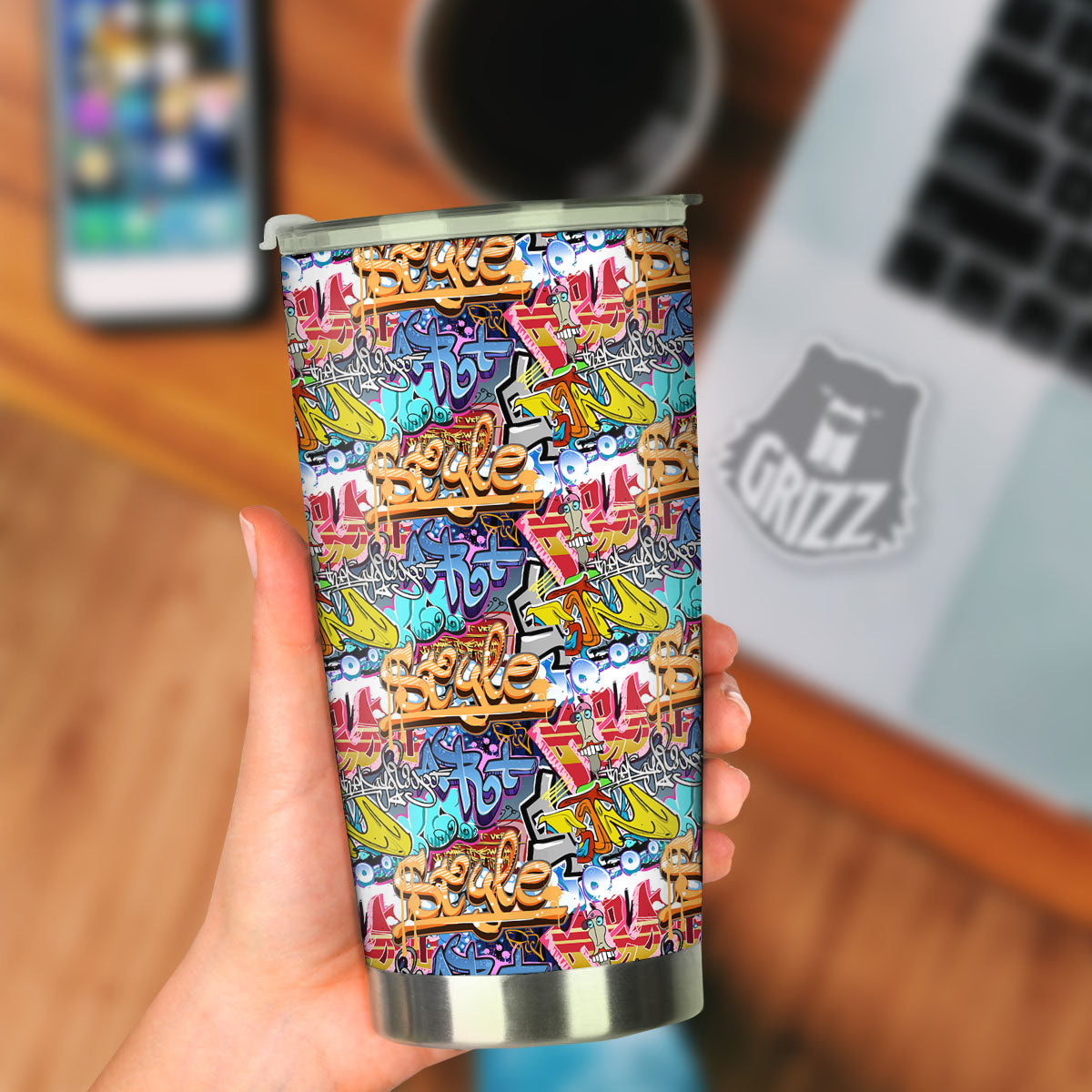 Graffiti Wall Print Tumbler-grizzshop