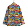 Graffiti Wall Print Women's Blazer-grizzshop