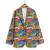 Graffiti Wall Print Women's Blazer-grizzshop