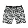 Graffiti White And Black Print Pattern Boxer Briefs-grizzshop