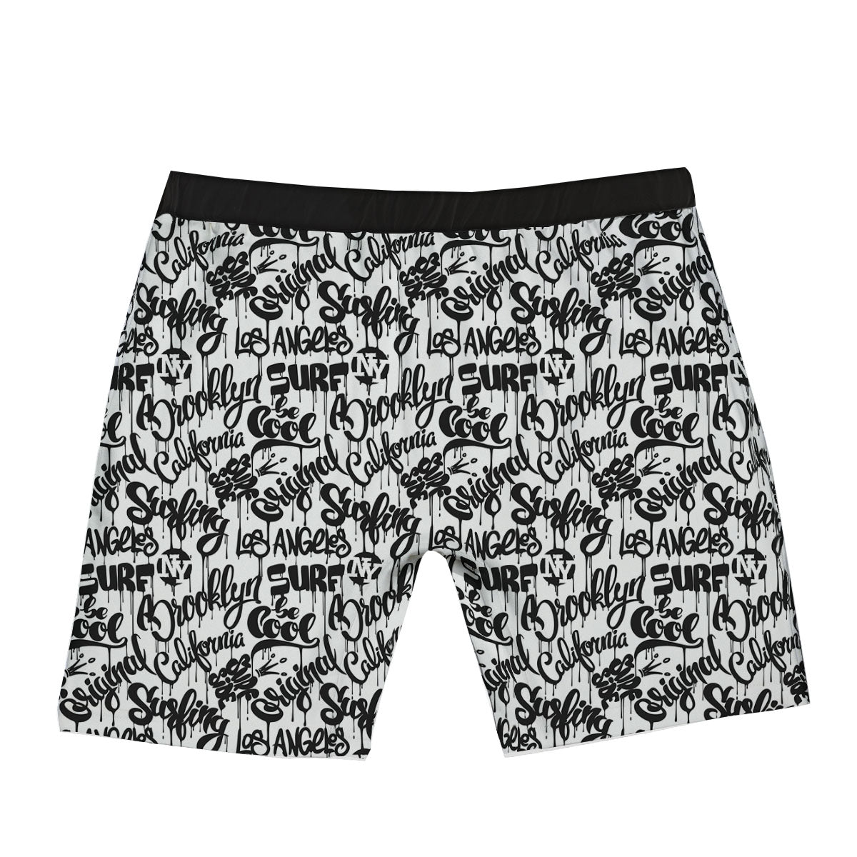 Graffiti White And Black Print Pattern Boxer Briefs-grizzshop