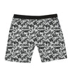 Graffiti White And Black Print Pattern Boxer Briefs-grizzshop