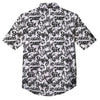 Graffiti White And Black Print Pattern Button Up Shirt-grizzshop