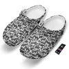 Graffiti White And Black Print Pattern Clog-grizzshop