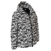 Graffiti White And Black Print Pattern Down Jacket-grizzshop