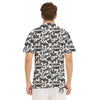 Graffiti White And Black Print Pattern Men's Golf Shirts-grizzshop