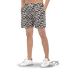 Graffiti White And Black Print Pattern Men's Gym Shorts-grizzshop