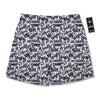 Graffiti White And Black Print Pattern Men's Running Shorts-grizzshop