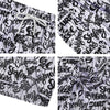 Graffiti White And Black Print Pattern Men's Running Shorts-grizzshop