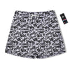 Graffiti White And Black Print Pattern Men's Running Shorts-grizzshop