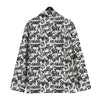 Graffiti White And Black Print Pattern Men's Sport Coat-grizzshop