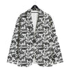 Graffiti White And Black Print Pattern Men's Sport Coat-grizzshop