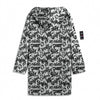 Graffiti White And Black Print Pattern Men's Windbreaker Jacket-grizzshop