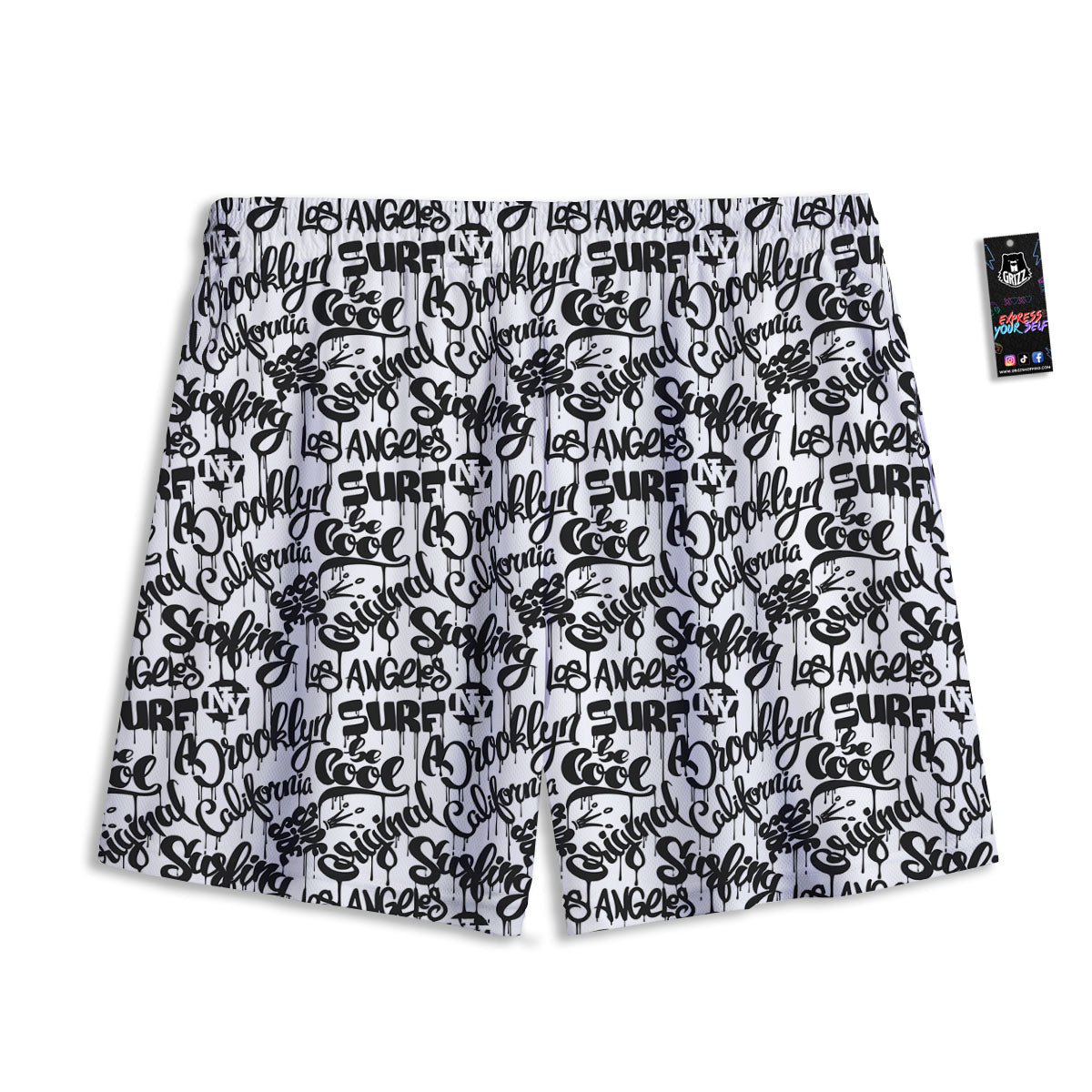 Hop Cone Cute Print Pattern Mesh Shorts
