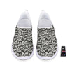 Graffiti White And Black Print Pattern Nurse Shoes-grizzshop