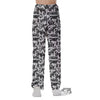 Graffiti White And Black Print Pattern Pajama Pants-grizzshop