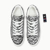 Graffiti White And Black Print Pattern Platform Shoes-grizzshop