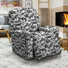 Graffiti White And Black Print Pattern Recliner Slipcover-grizzshop