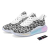 Graffiti White And Black Print Pattern Running Sneakers-grizzshop