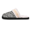 Graffiti White And Black Print Pattern Slippers-grizzshop