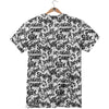 Graffiti White And Black Print Pattern T-Shirt-grizzshop