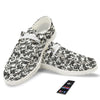 Graffiti White And Black Print Pattern White Loafers-grizzshop