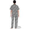 Graffiti White And Black Print Pattern Women's Pajamas Set-grizzshop