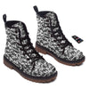 Graffiti White And Black Print Pattern Work Boots-grizzshop