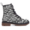 Graffiti White And Black Print Pattern Work Boots-grizzshop