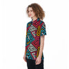 Graffiti geometric seamless pattern Women's Golf Shirts-grizzshop