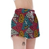 Graffiti geometric seamless pattern Women's Shorts-grizzshop