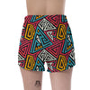 Graffiti geometric seamless pattern Women's Shorts-grizzshop