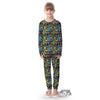 Graffiti Funky Print Pattern Kid's Pajamas-grizzshop