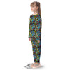 Graffiti Funky Print Pattern Kid's Pajamas-grizzshop