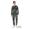 Graffiti Funky Print Pattern Men's Jumpsuit-grizzshop