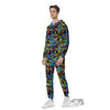 Graffiti Funky Print Pattern Men's Jumpsuit-grizzshop